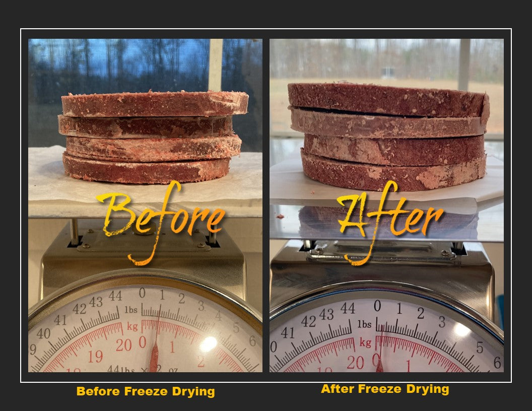 FREEZE DRIED 100% Beef & Bone Raw Dog Food